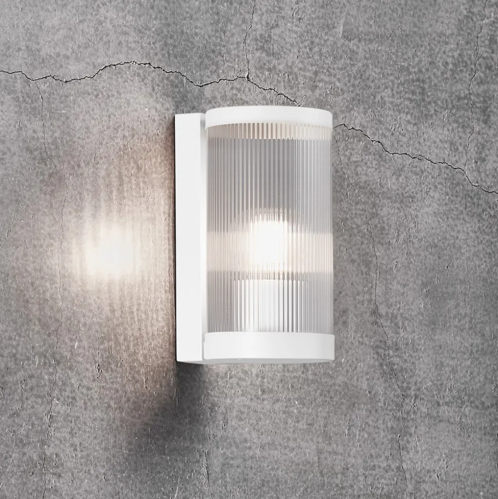 Utendørs vegglampe Coupar, hvit