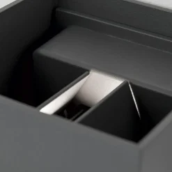 Utendørs vegglampe Cube-S, antrasitt, metall, sensor