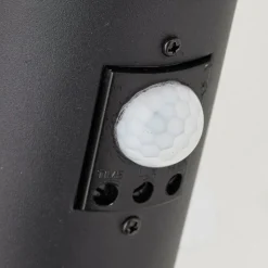 Utendørs vegglampe Dody Sensor, svart, metall, plast
