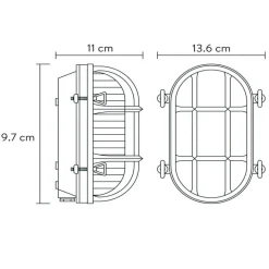 Utendørs vegglampe Dudley, svart