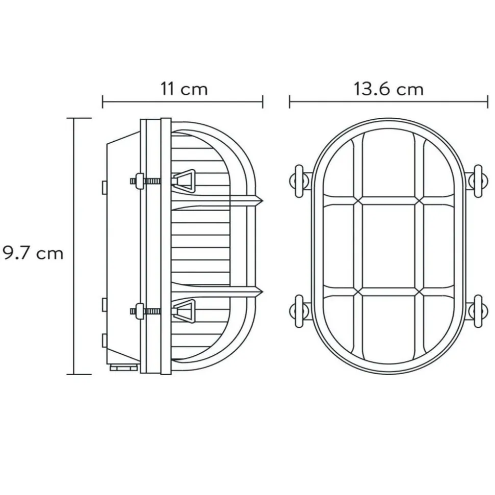 Utendørs vegglampe Dudley, svart