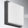 Utendørs vegglampe Ernest, grafitt, E27, bevegelsessensor