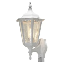 Utendørs vegglampe Firenze m. sensor, frittstående, hvit