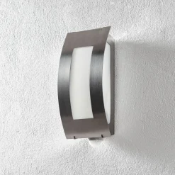 Utendørs vegglampe firkantet i stål med sensor