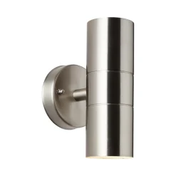 Utendørs vegglampe Jandy opp/ned rustfritt stål, metall, GU10