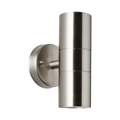 Utendørs vegglampe Jandy opp/ned rustfritt stål, metall, GU10