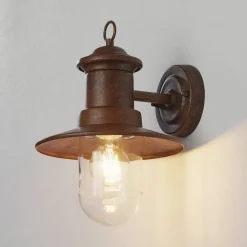 Utendørs vegglampe Leonie vintage-brun