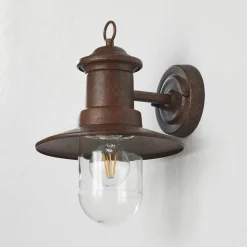 Utendørs vegglampe Leonie vintage-brun