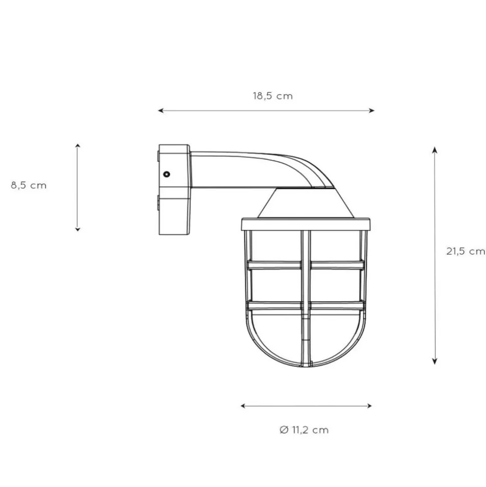 Utendørs vegglampe Lewis, messing