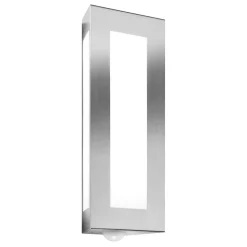 Utendørs vegglampe Lija i stål med sensor