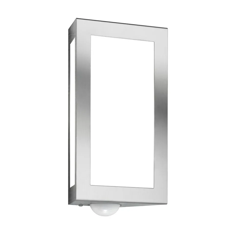 Utendørs vegglampe Long i stål med sensor