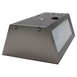 Utendørs vegglampe Long i stål med sensor