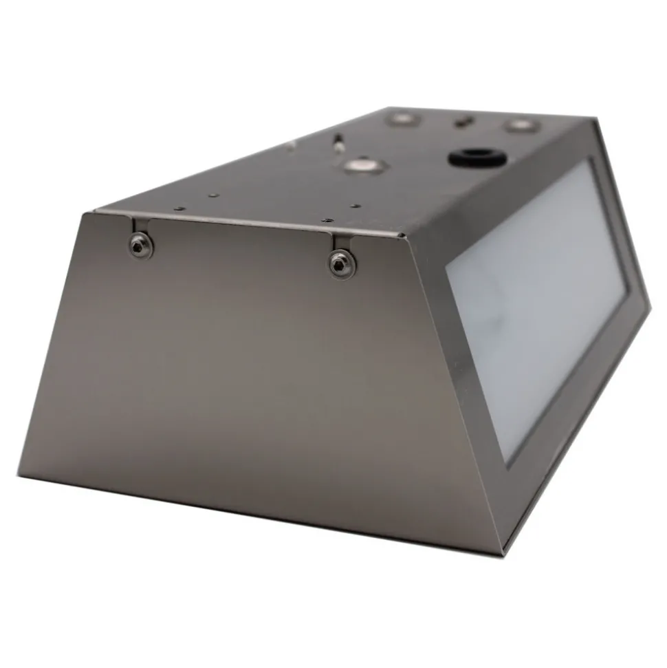 Utendørs vegglampe Long i stål med sensor