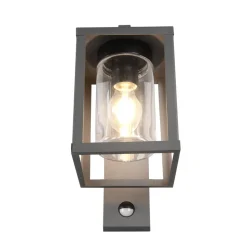 Utendørs vegglampe Lunga med bevegelsessensor