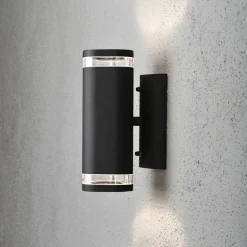 Utendørs vegglampe Modena 2 lyskilder svart