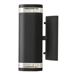 Utendørs vegglampe Modena 2 lyskilder svart