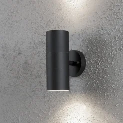 Utendørs vegglampe New Modena 2 lyskilder svart