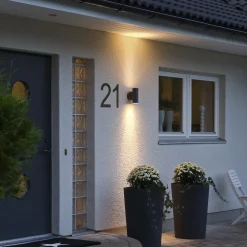 Utendørs vegglampe New Modena 2 lyskilder svart