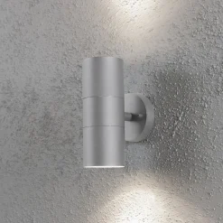 Utendørs vegglampe New Modena 2 lyskilder grå