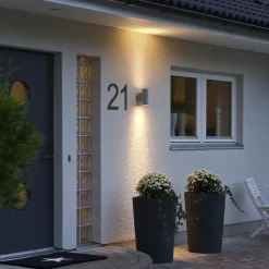 Utendørs vegglampe New Modena 2 lyskilder grå