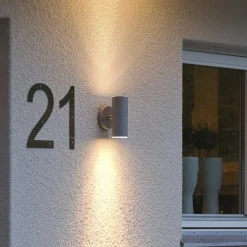 Utendørs vegglampe New Modena 2 lyskilder grå