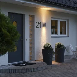 Utendørs vegglampe New Modena 2 lyskilder grå