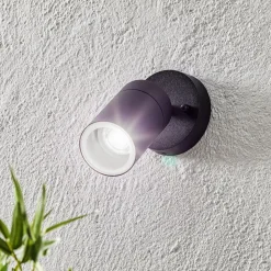 Utendørs vegglampe New Modena, GU10-spot, svart