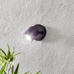 Utendørs vegglampe New Modena, GU10-spot, svart