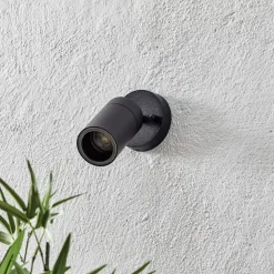 Utendørs vegglampe New Modena, GU10-spot, svart