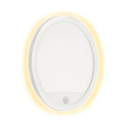 Utendørs vegglampe Nizza Ø 28 cm hvit 4 000K