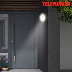 Utendørs vegglampe Nizza Ø 28 cm hvit 4 000K