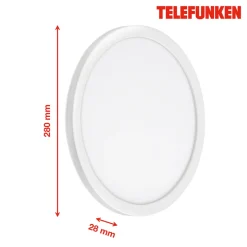 Utendørs vegglampe Nizza, Ø 28 cm, hvit, 4 000K