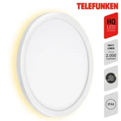 Utendørs vegglampe Nizza, Ø 28 cm, hvit, 4 000K