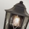 Utendørs vegglampe Norfolk, halv lanterne, svart