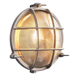 Utendørs vegglampe Polperro, nikkel