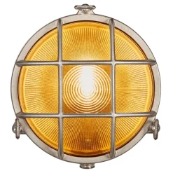 Utendørs vegglampe Polperro, nikkel