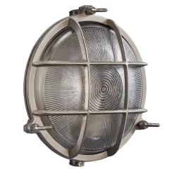 Utendørs vegglampe Polperro, nikkel