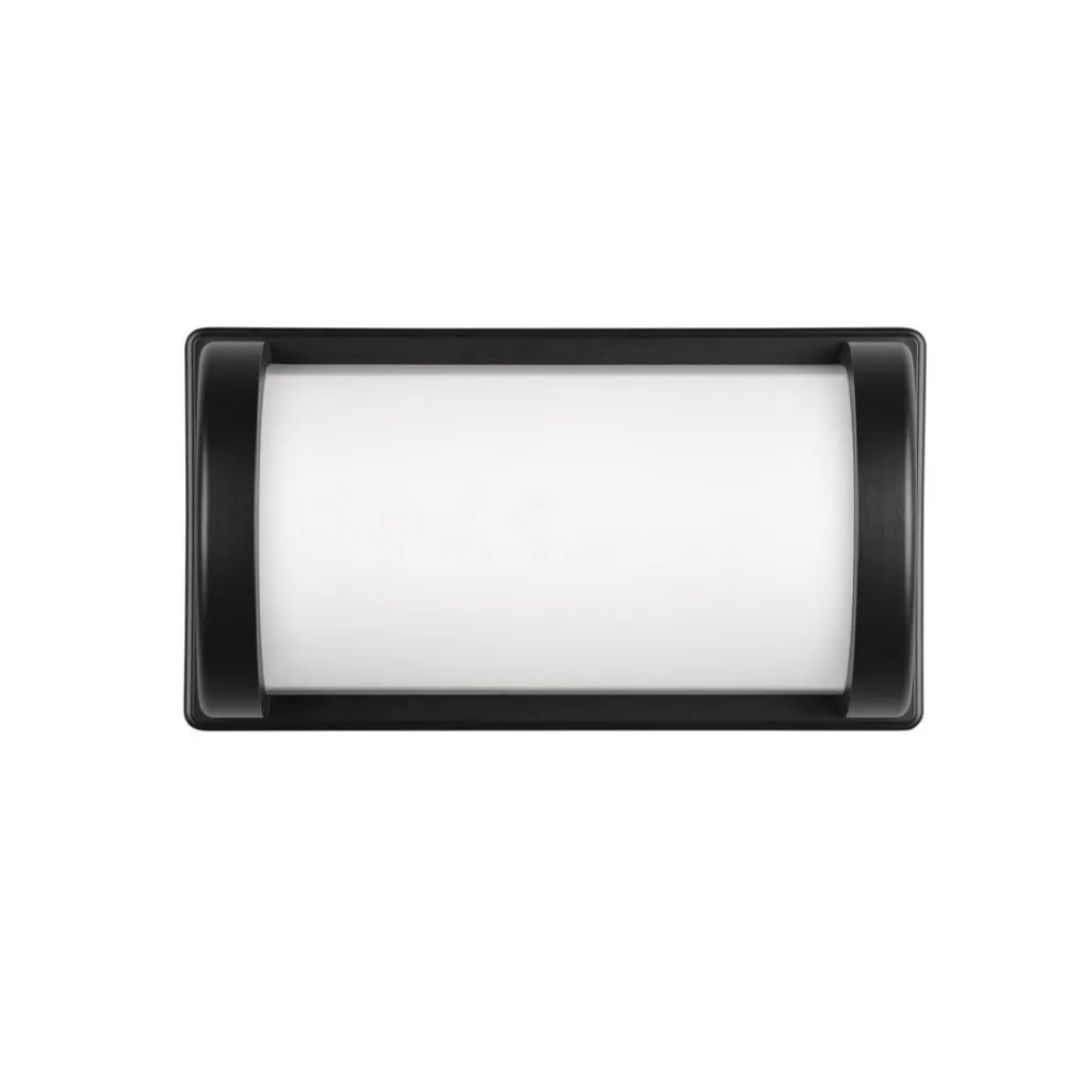 Utendørs vegglampe Puelo, støpt aluminium svart