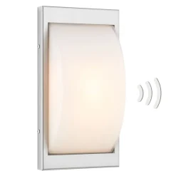 Utendørs vegglampe 068SEN, Sensor, Stål, 33 cm, E27