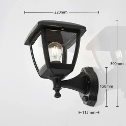 Utendørs vegglykt Acelya med bevegelsessensor