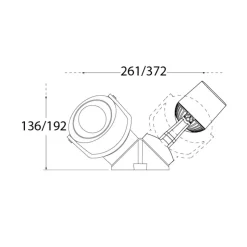 Utespot Minitommy, 2 lyskilder, CCT, svart/frost