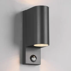 Utevegglampe Roya 2 lysk. sensor, rund antrasitt