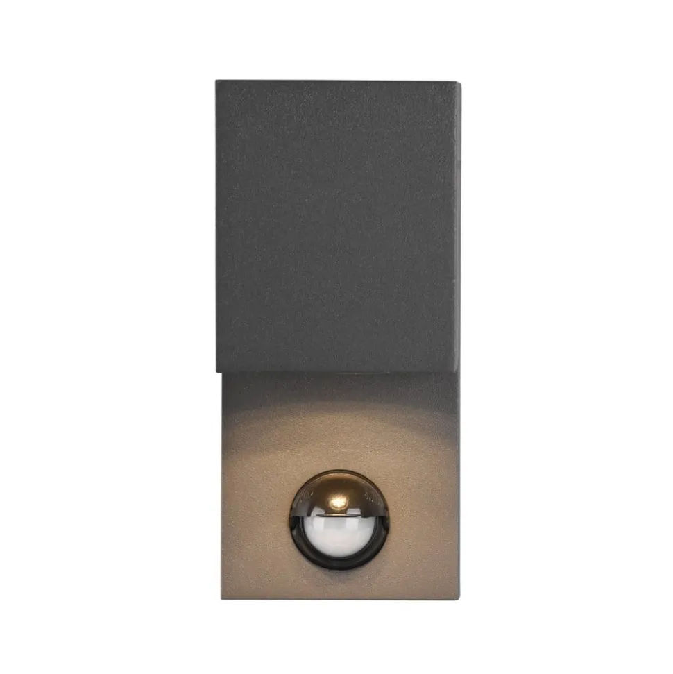 Utevegglampe Roya 1 lysk. sensor kantet antrasitt