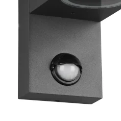 Utevegglampe Roya 1 lysk. sensor kantet antrasitt