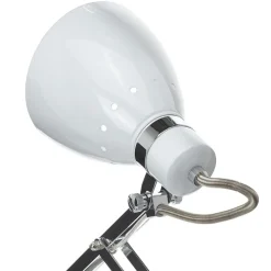 Uttrekkbar vegglampe Kordian i metall, hvit