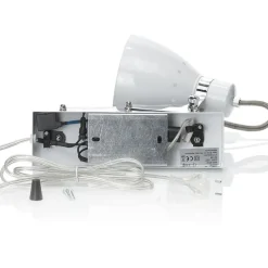 Uttrekkbar vegglampe Kordian i metall, hvit