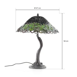 Uvanlig bordlampe Jamaica, Tiffany-stil