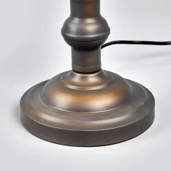 Vakker banklampe Verda med antikkbrun fot