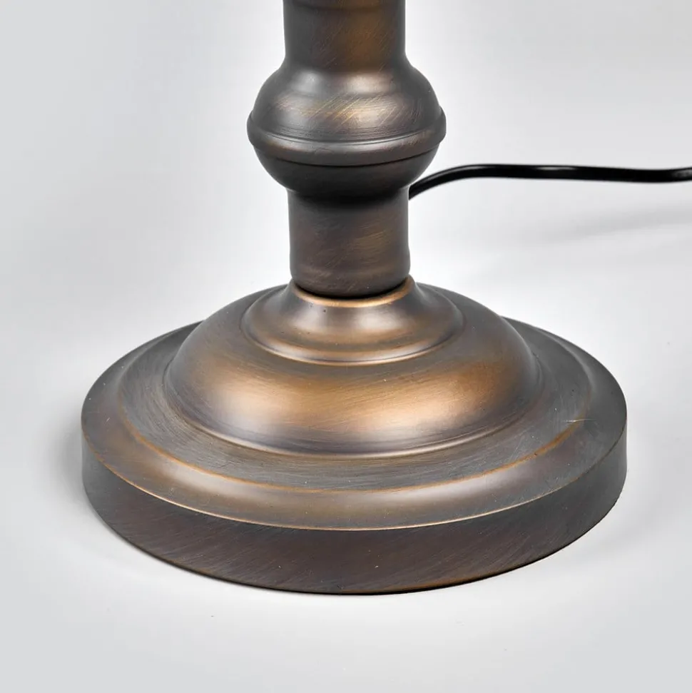 Vakker banklampe Verda med antikkbrun fot