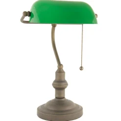 Vakker banklampe Verda med antikkbrun fot